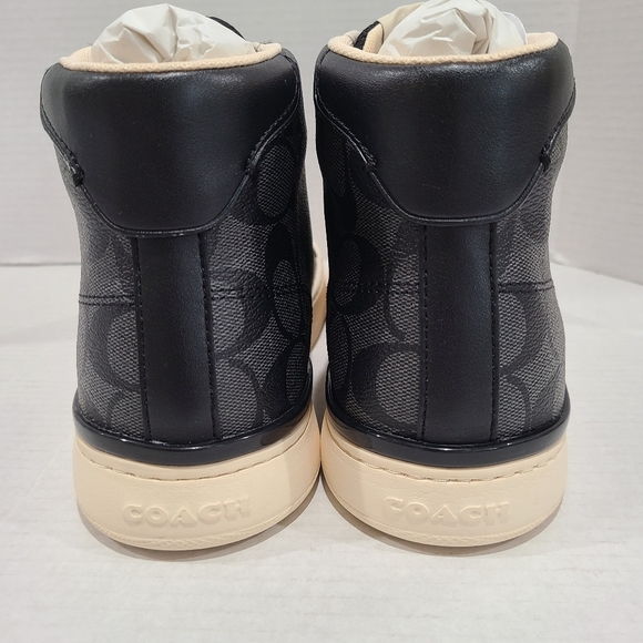 Coach black leather high tops Brand new Size 10.5D with OG box - Picture 4 of 7